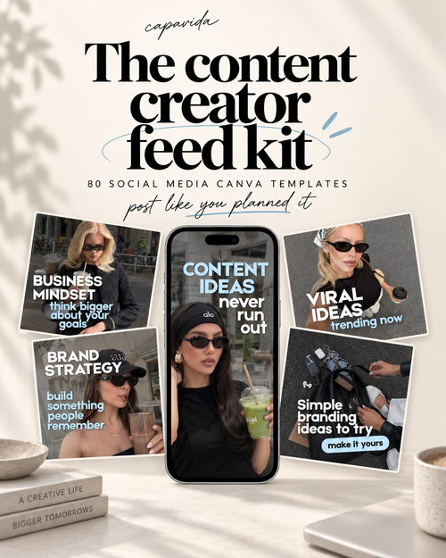 The Content Creator Feed Kit — 80 Social Media Canva Templates